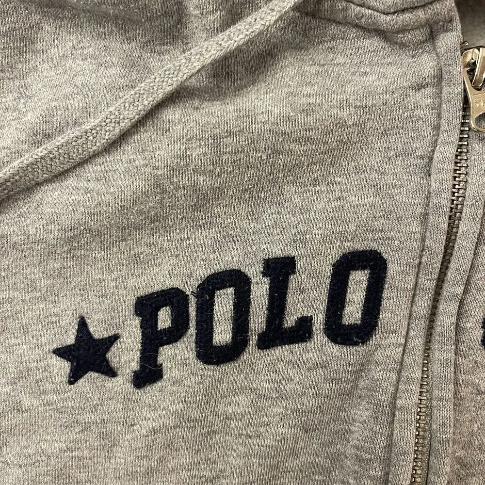 Polo Jeans Co/Ralph Lauren Boys Medium Long Sleeve Hoodie Zip‎ Up Gray
